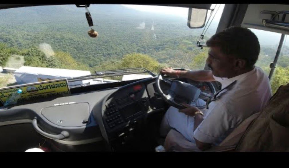 Indian Bus Driver Showing inch Perfect Turning skills on Extreme Hairpin bends